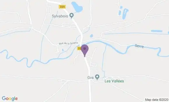 Localisation Tavaux et Pontsericourt Ap - 02250