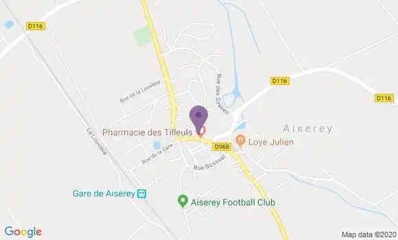 Localisation Aiserey Bp - 21110