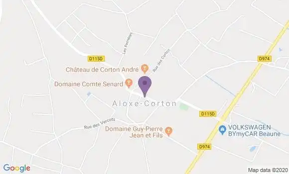 Localisation Aloxe Corton Ap - 21420