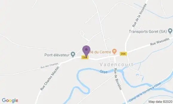 Localisation Vadencourt Bp - 02120