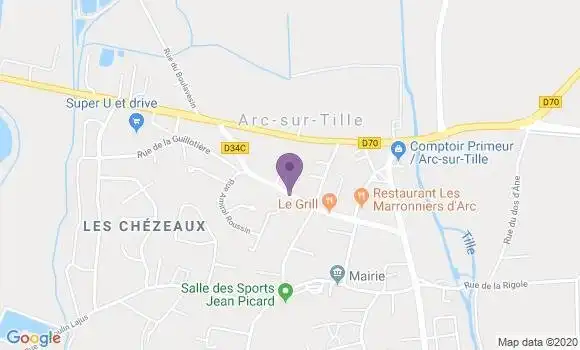 Localisation Arc sur Tille Bp - 21560