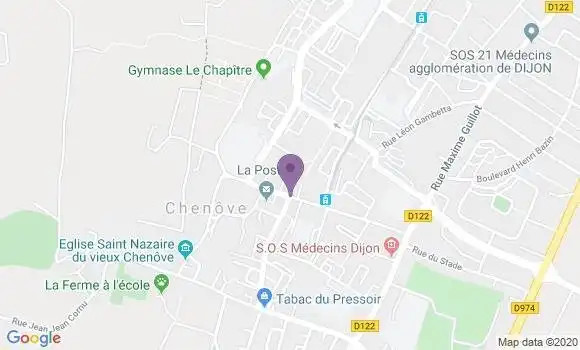 Localisation Chenove Bp - 21300