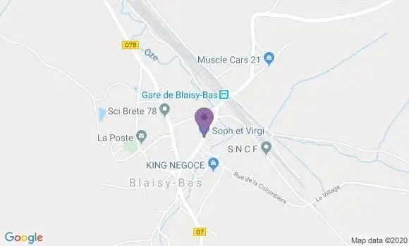 Localisation Blaisy Bas Bp - 21540