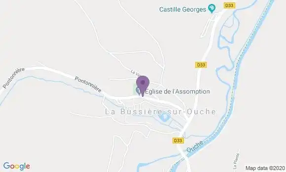 Localisation La Bussiere sur Ouche Ap - 21360