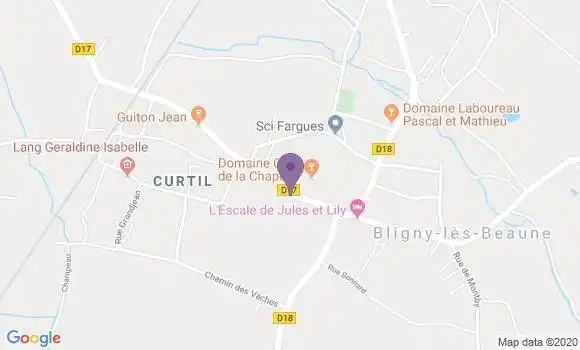 Localisation Bligny les Beaune Bp - 21200