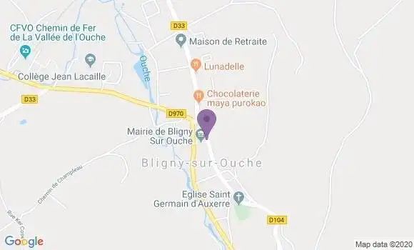 Localisation Bligny sur Ouche - 21360