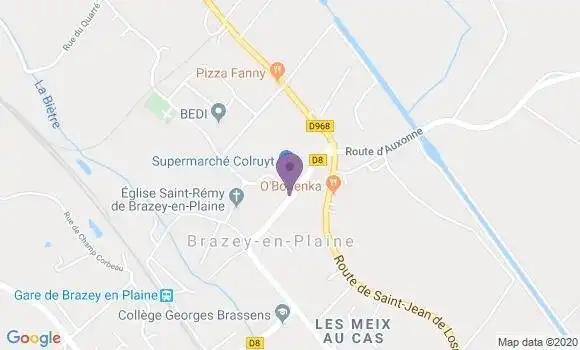 Localisation Brazey En Plaine Bp - 21470