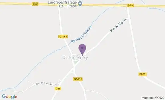 Localisation Clamerey Bp - 21390