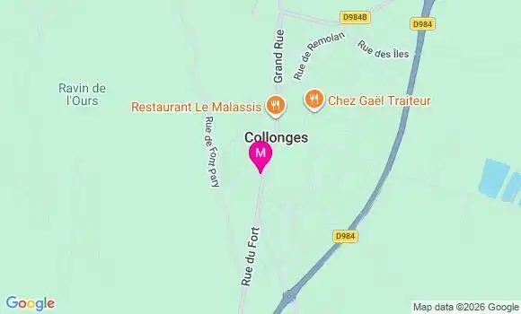 Localisation Collonges - 01550