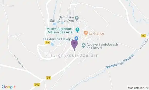 Localisation Flavigny sur Ozerain Bp - 21150