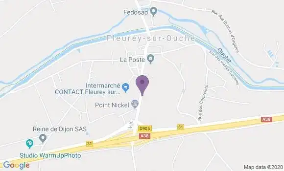 Localisation Fleurey sur Ouche Bp - 21410