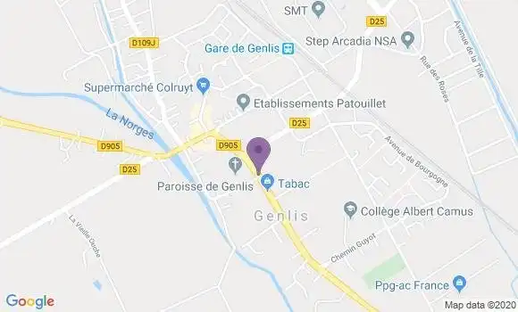 Localisation Genlis - 21110