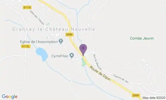 Localisation Grancey le Chateau Neuvelle - 21580