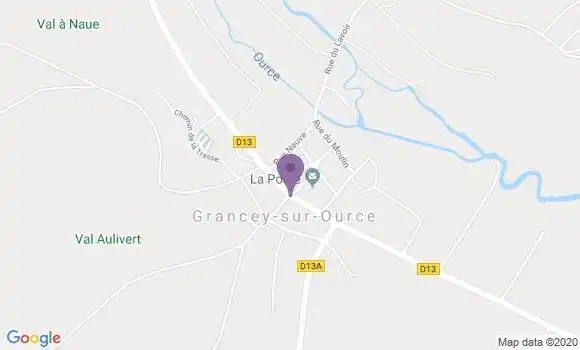 Localisation Grancey sur Ource Bp - 21570