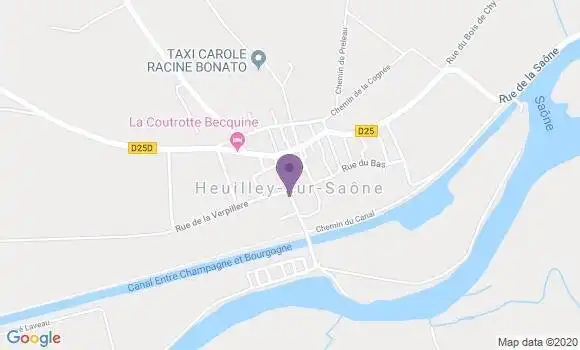 Localisation Heuilley sur Saone Ap - 21270