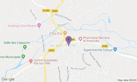 Localisation Is sur Tille - 21120