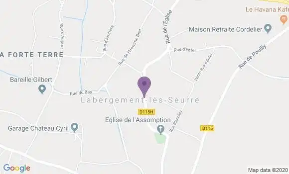 Localisation Labergement les Seurre Bp - 21820