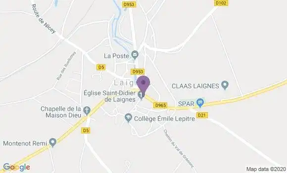 Localisation Laignes Bp - 21330