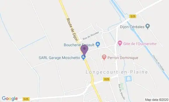 Localisation Longecourt En Plaine Bp - 21110