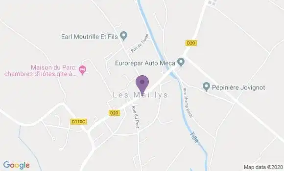 Localisation Les Maillys Bp - 21130
