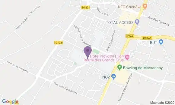 Localisation Marsannay la Cote - 21160