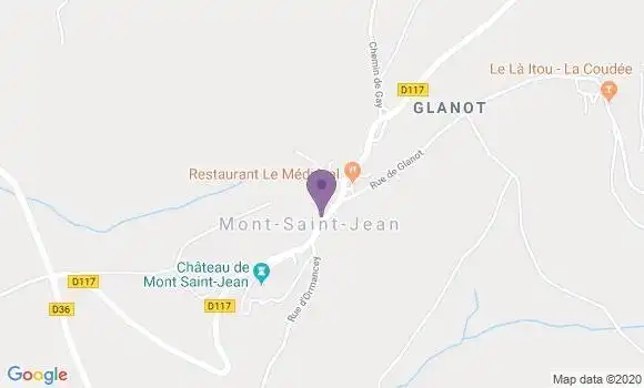 Localisation Mont Saint Jean Bp - 21320