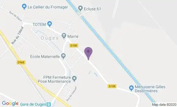 Localisation Ouges Bp - 21600