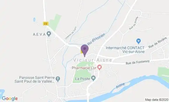Localisation Vic sur Aisne - 02290