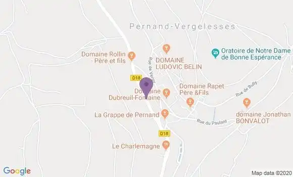 Localisation Pernand Vergelesses Ap - 21420