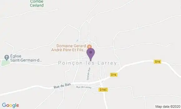 Localisation Poincon les Larrey Ap - 21330