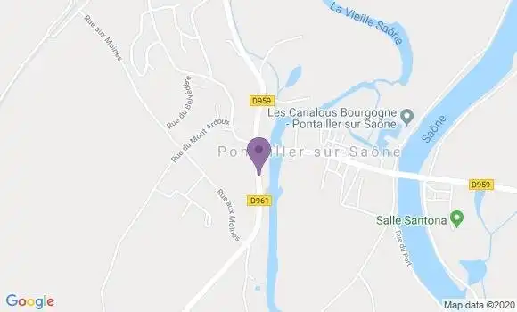 Localisation Pontailler sur Saone - 21270