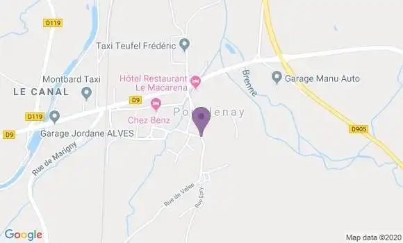 Localisation Pouillenay Ap - 21150