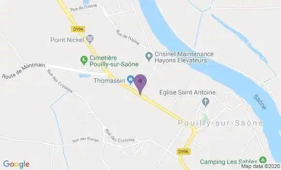 Localisation Pouilly sur Saone Bp - 21250