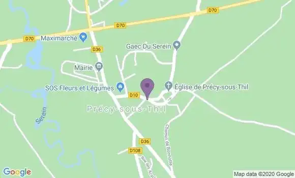 Localisation Precy sous Thil - 21390