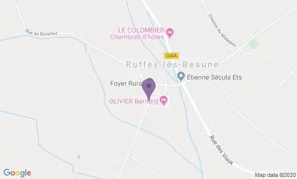 Localisation Ruffey les Beaune Bp - 21200