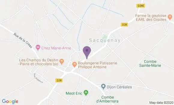Localisation Sacquenay Ap - 21260