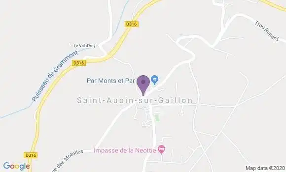 Localisation Saint Aubin Ap - 21190