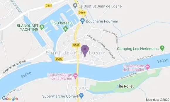 Localisation Saint Jean de Losne - 21170