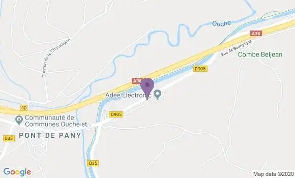Localisation Pont de Pany - 21410
