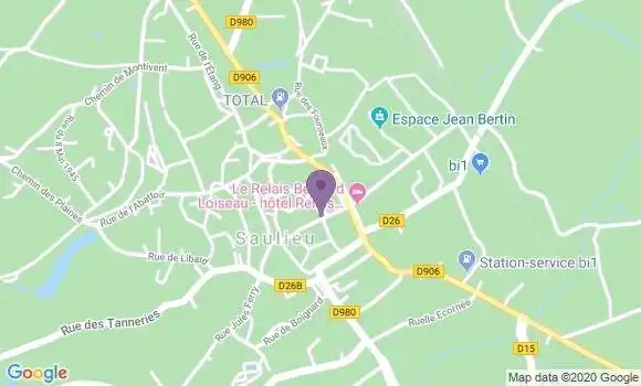 Localisation Saulieu - 21210