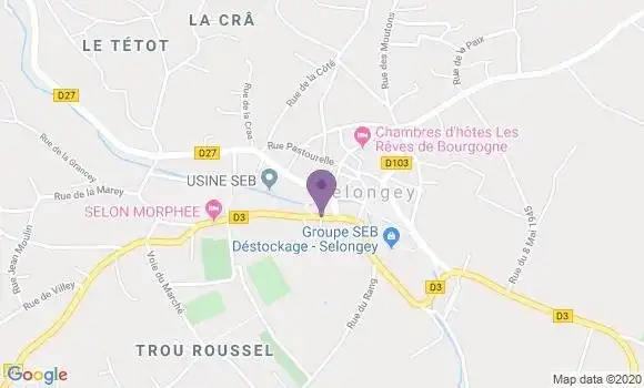 Localisation Selongey - 21260