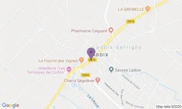 Localisation Ladoix Serrigny Bp - 21550