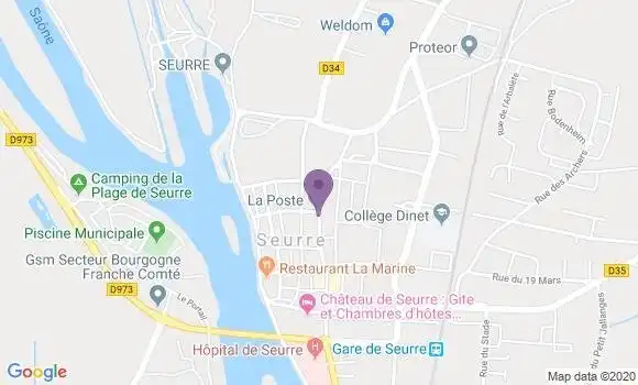 Localisation Seurre - 21250