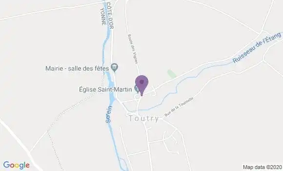 Localisation Toutry Ap - 21460