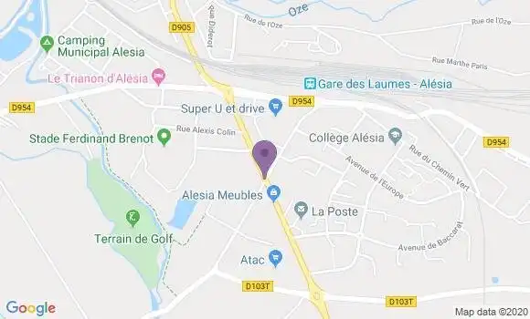 Localisation Venarey les Laumes - 21150