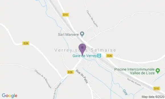 Localisation Verrey sous Salmaise Bp - 21690