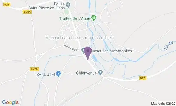 Localisation Veuxhaulles sur Aube Bp - 21520