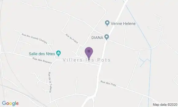 Localisation Villers les Pots Bp - 21130