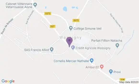 Localisation Wassigny Bp - 02630
