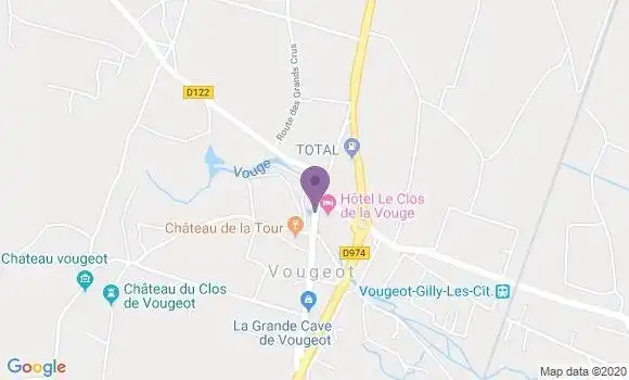 Localisation Vougeot Bp - 21640